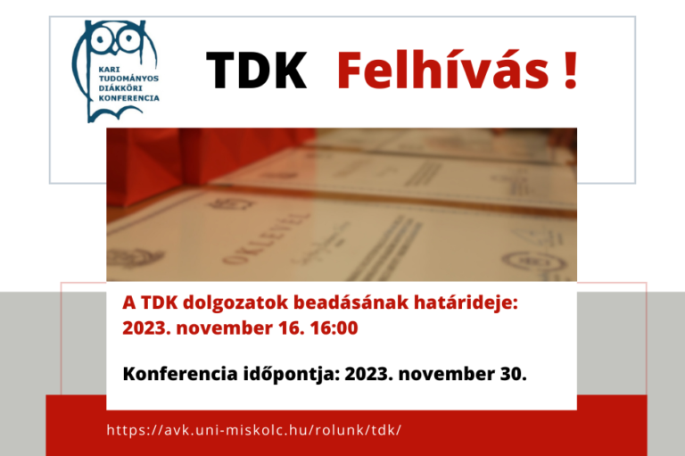 Read more about the article 2023. évi Tudományos Diákköri Konferencia felhívás