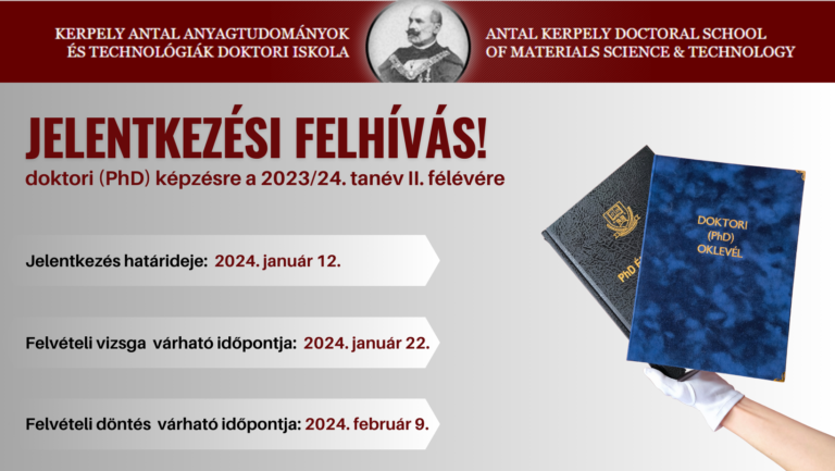 Read more about the article JELENTKEZÉSI FELHÍVÁS DOKTORI (PhD) KÉPZÉSRE
