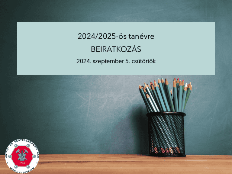 Read more about the article Beiratkozás az Anyag- és Vegyészmérnöki Karon